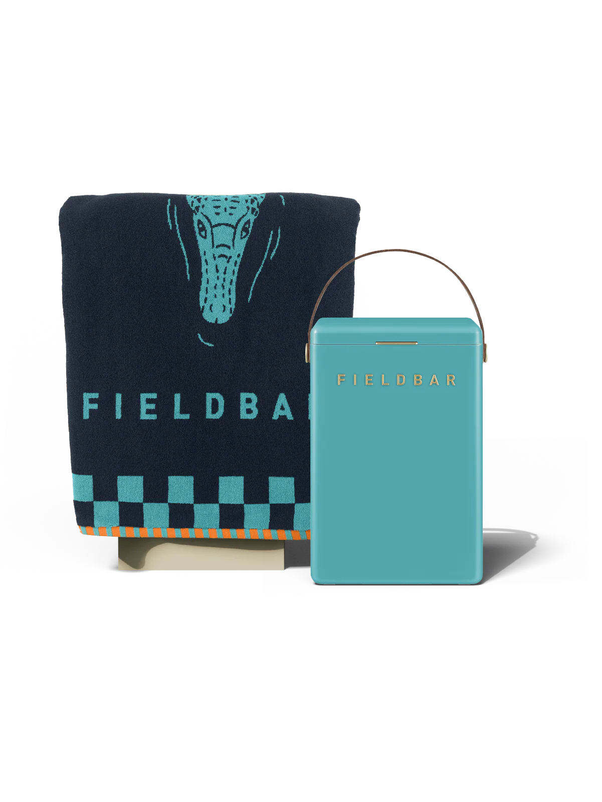 Drinks Box & Towel Bundle /  Bazaruto Blue