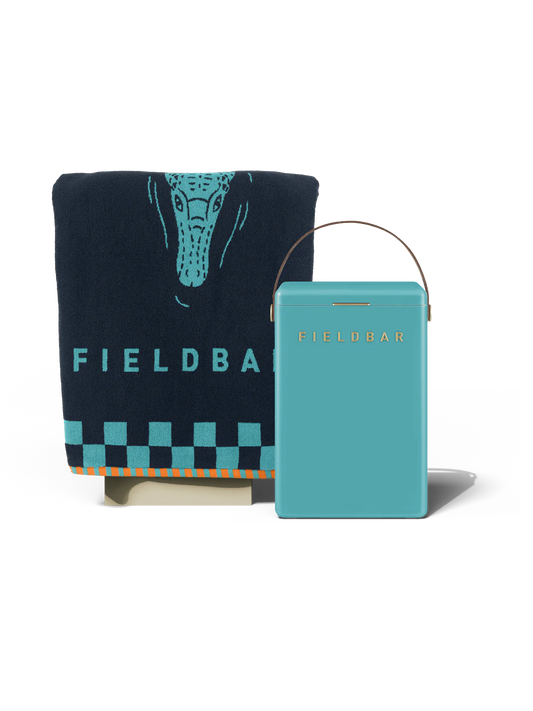 Drinks Box & Towel Bundle /  Bazaruto Blue