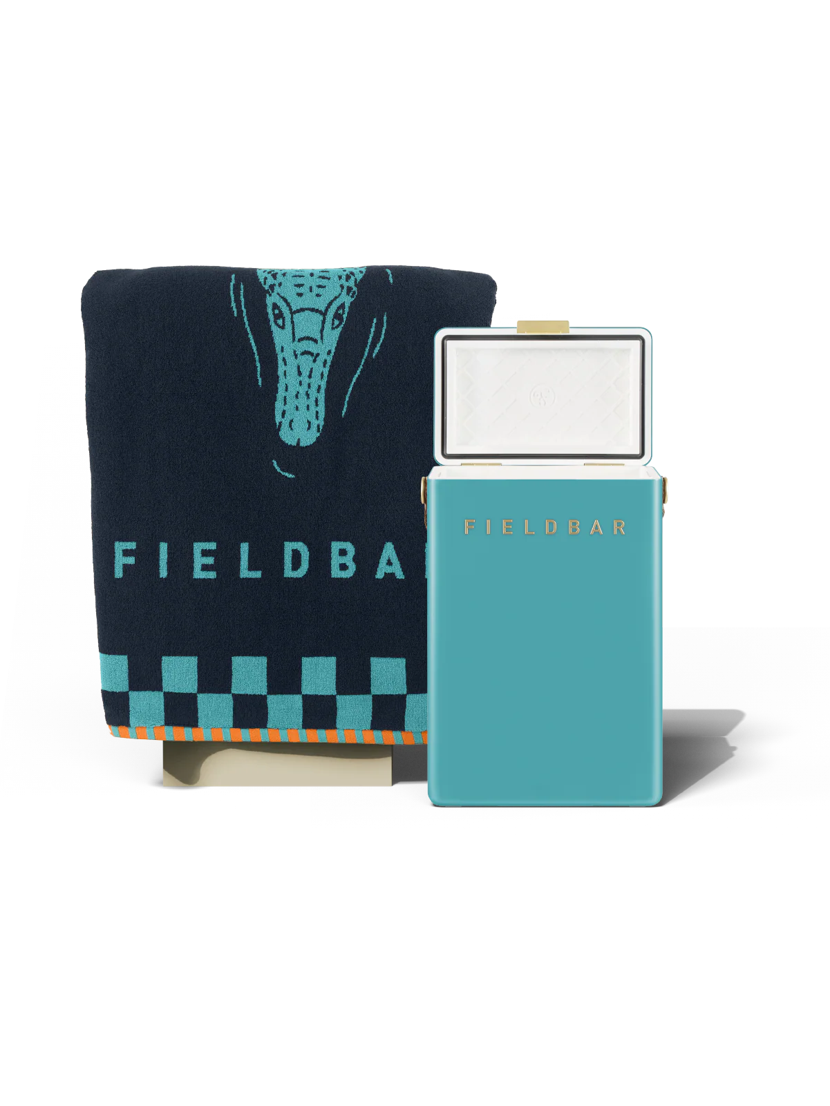 Drinks Box & Towel Bundle /  Bazaruto Blue