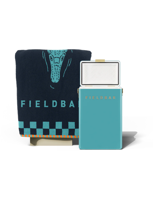 Drinks Box & Towel Bundle /  Bazaruto Blue