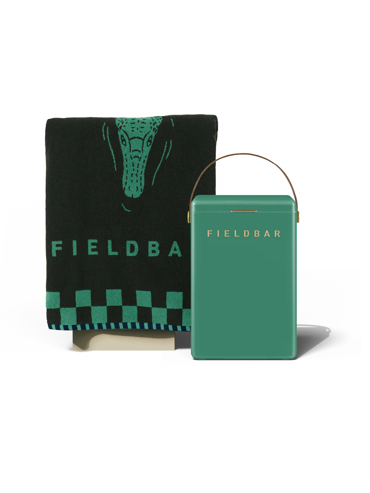 Drinks Box & Towel Bundle / Parisian Green