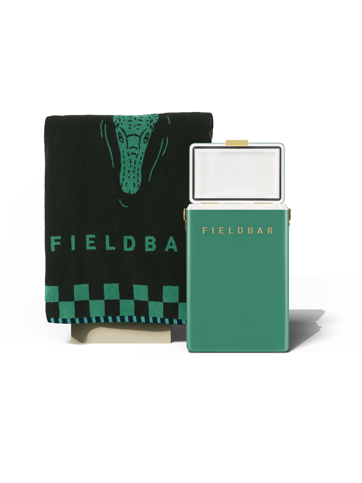 Drinks Box & Towel Bundle / Parisian Green