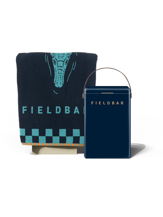 Drinks Box & Towel Bundle / Sea Boat Blue