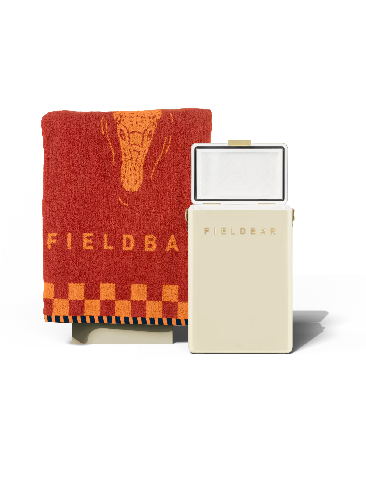 Drinks Box & Towel Bundle / Safari White