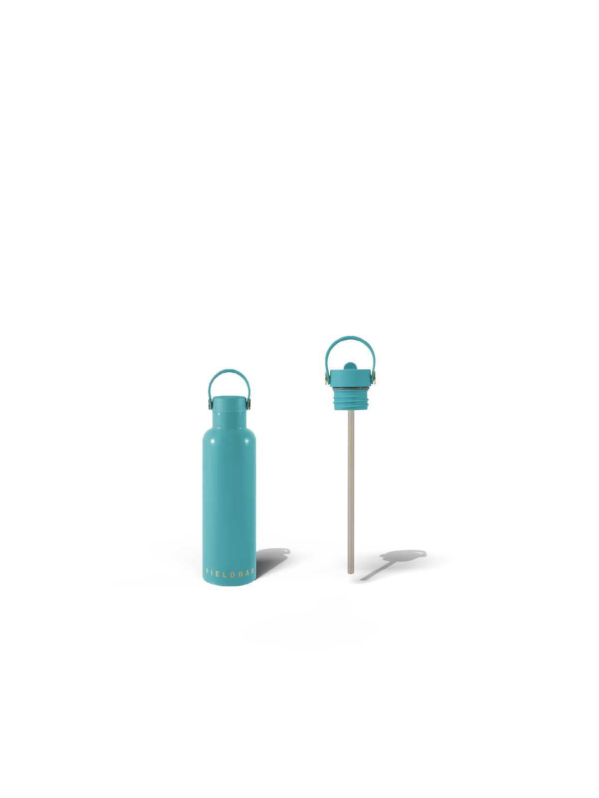 Field Bottle Sip Lid & Metal Straw / Bazaruto Blue
