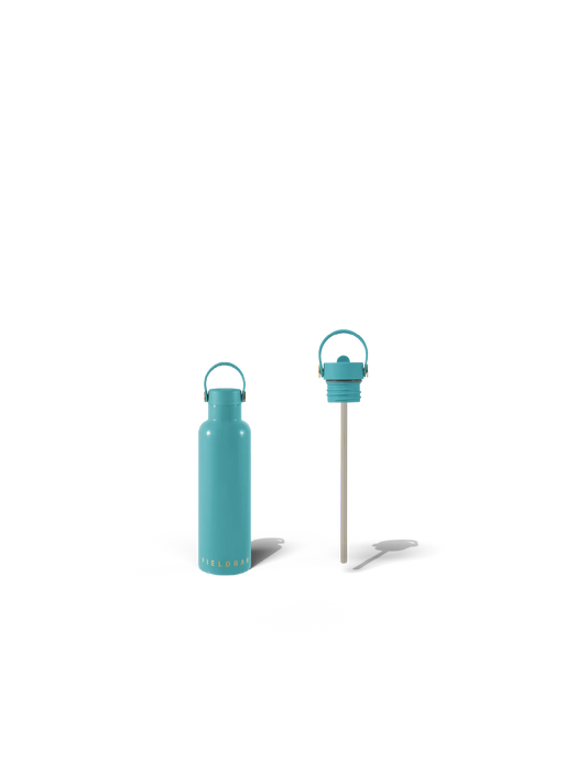 Field Bottle Sip Lid & Metal Straw / Bazaruto Blue