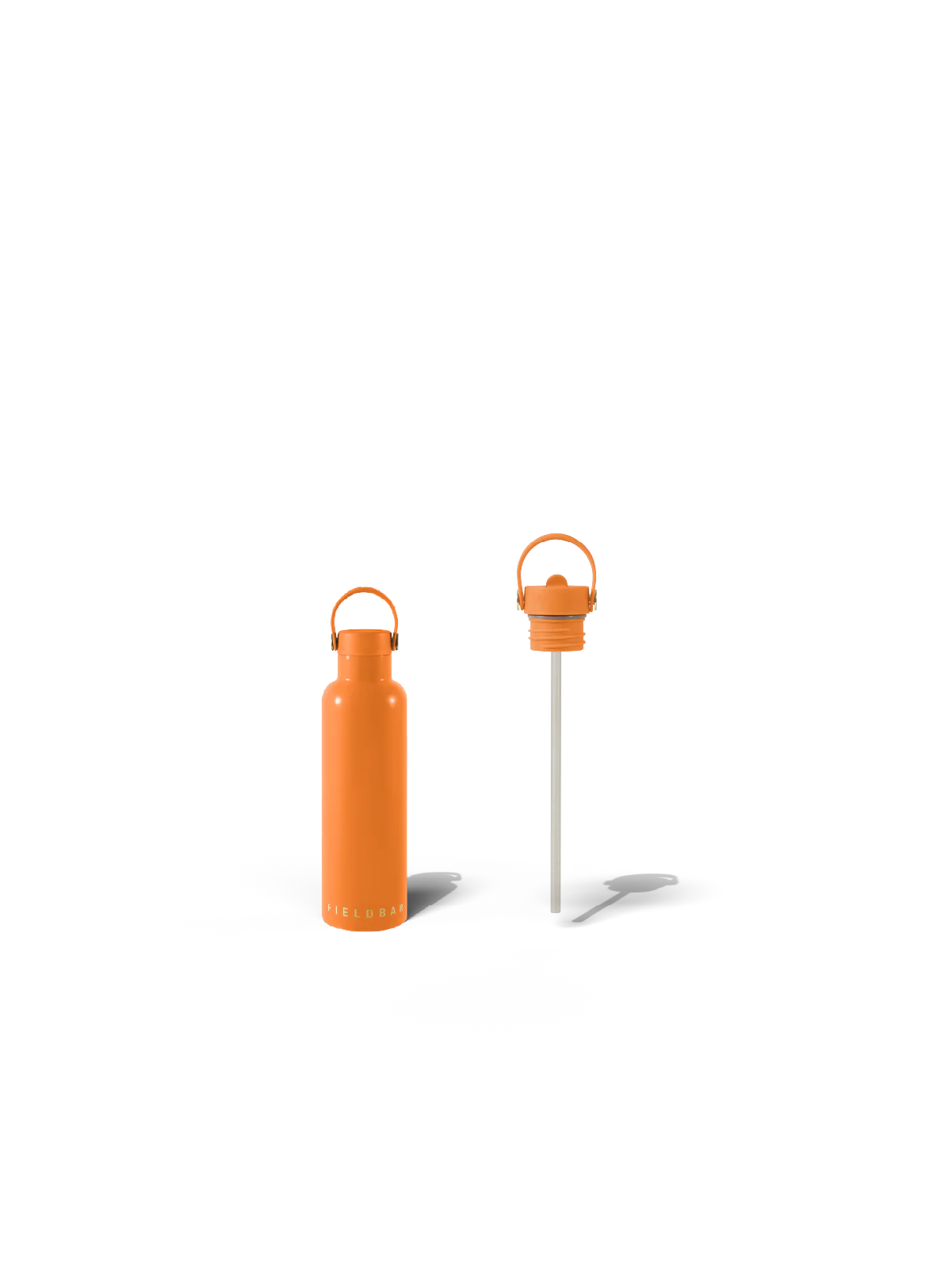 Field Bottle Sip Lid & Metal Straw / Orchard Orange