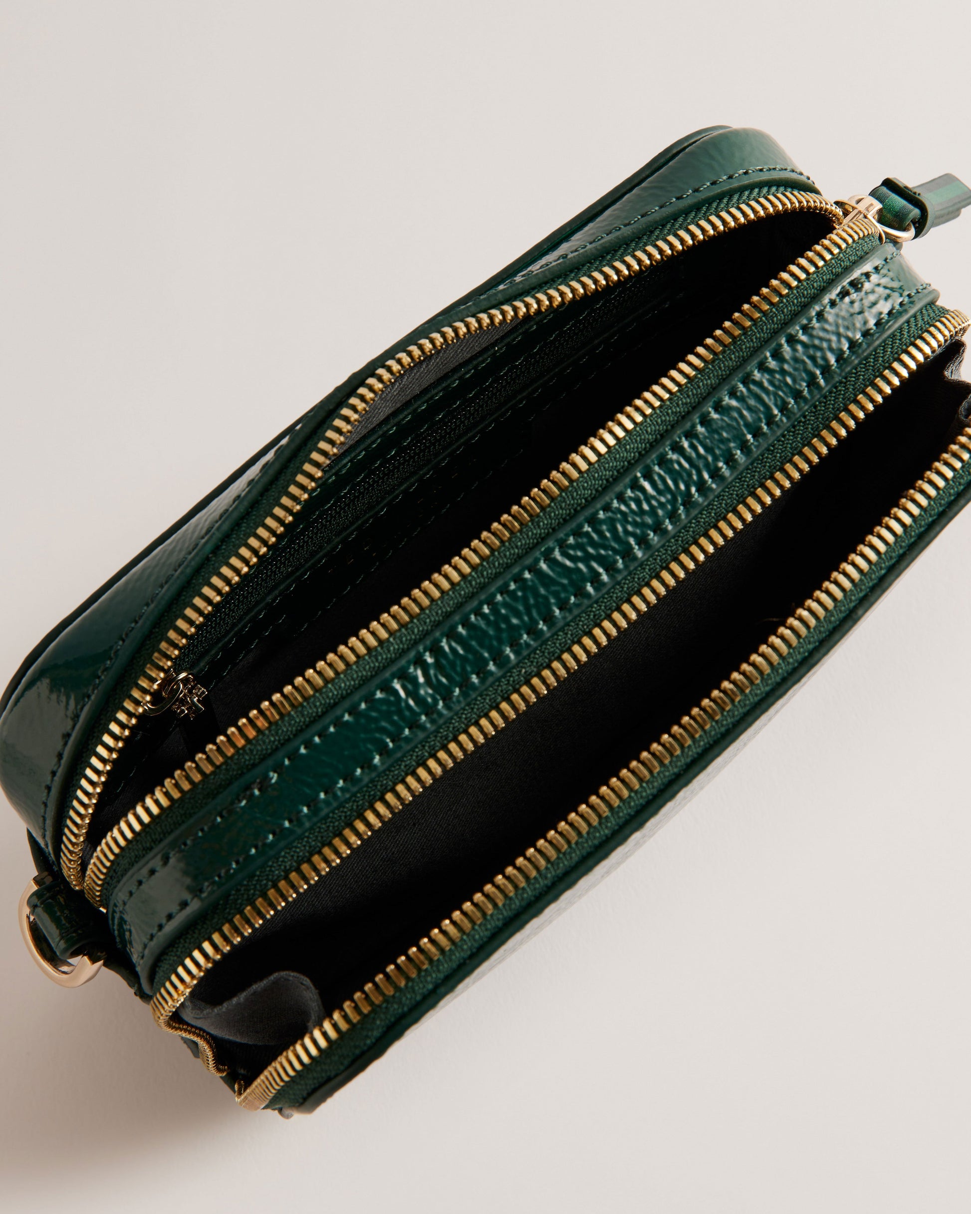 Women's Stunwa-Webbing Leather Crinkle Crossbody Mid-Green Ted Baker South Africa