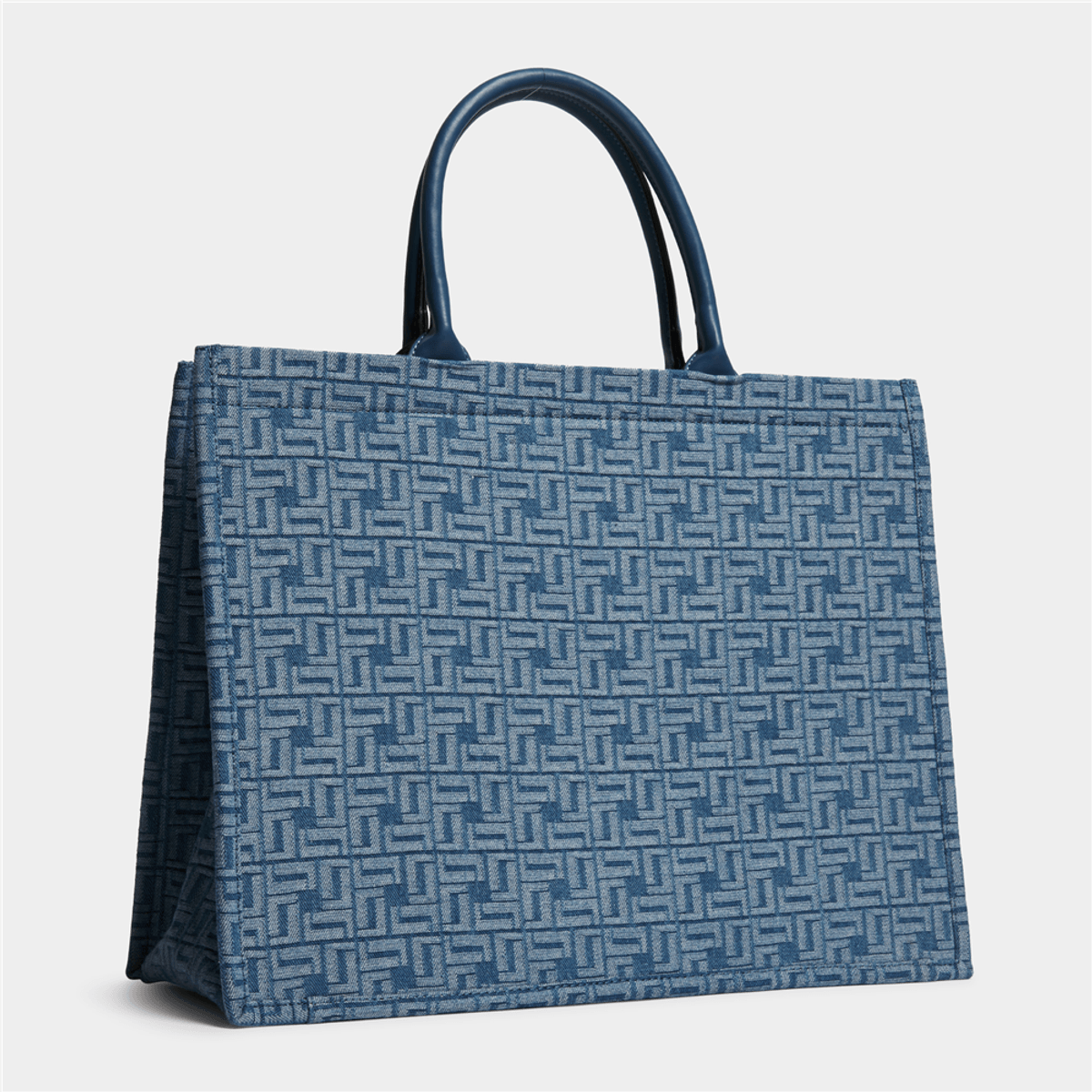 Large Denim Monogram Tote Bag - By Luella - Invoque