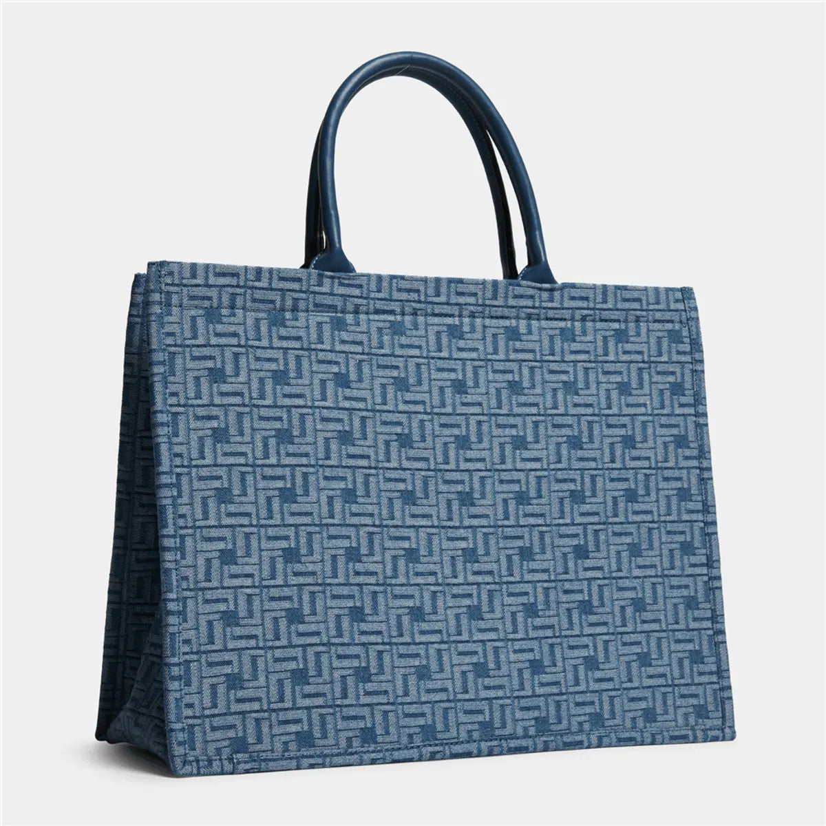 Large Denim Monogram Tote Bag - Bellabags Luella
