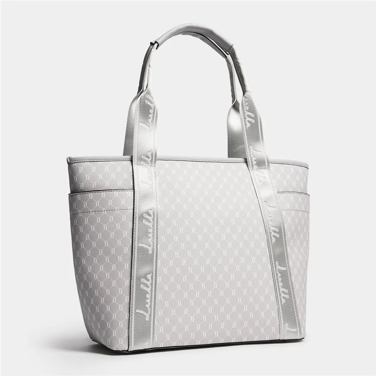 Logo Webbing Strap Side Pocket Shopper - Bellabags Luella