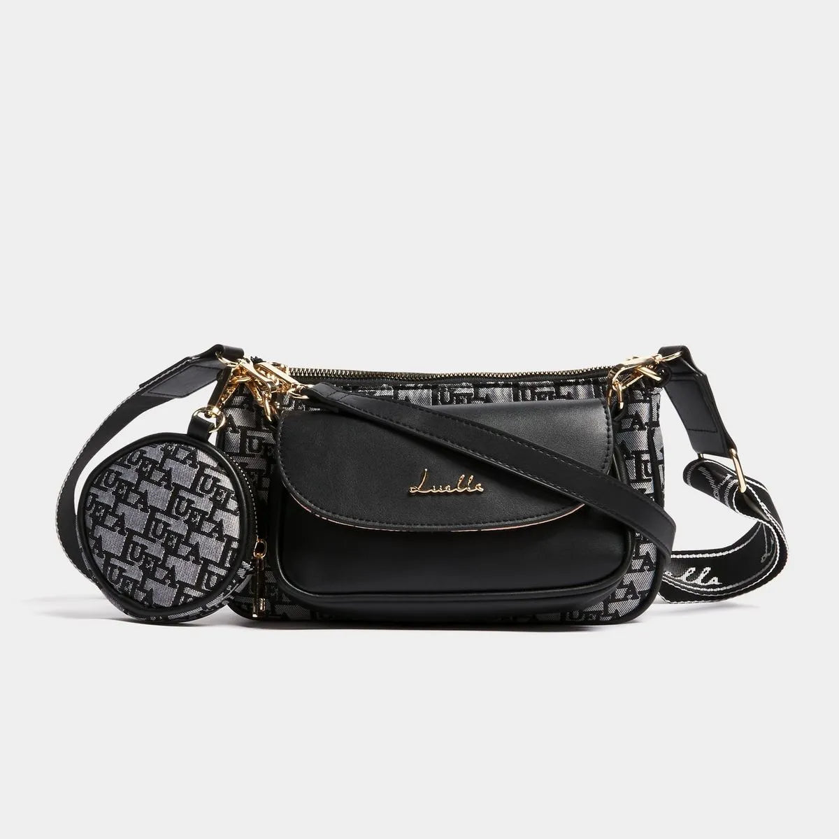 Jacquard Removable Pouch Crossbody Bag - By Luella - Invoque