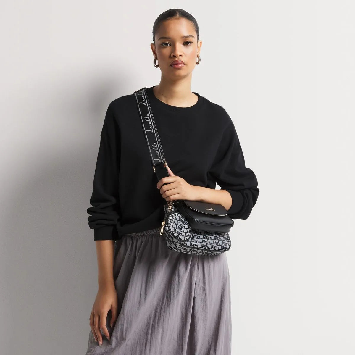 Jacquard Removable Pouch Crossbody Bag - By Luella - Invoque