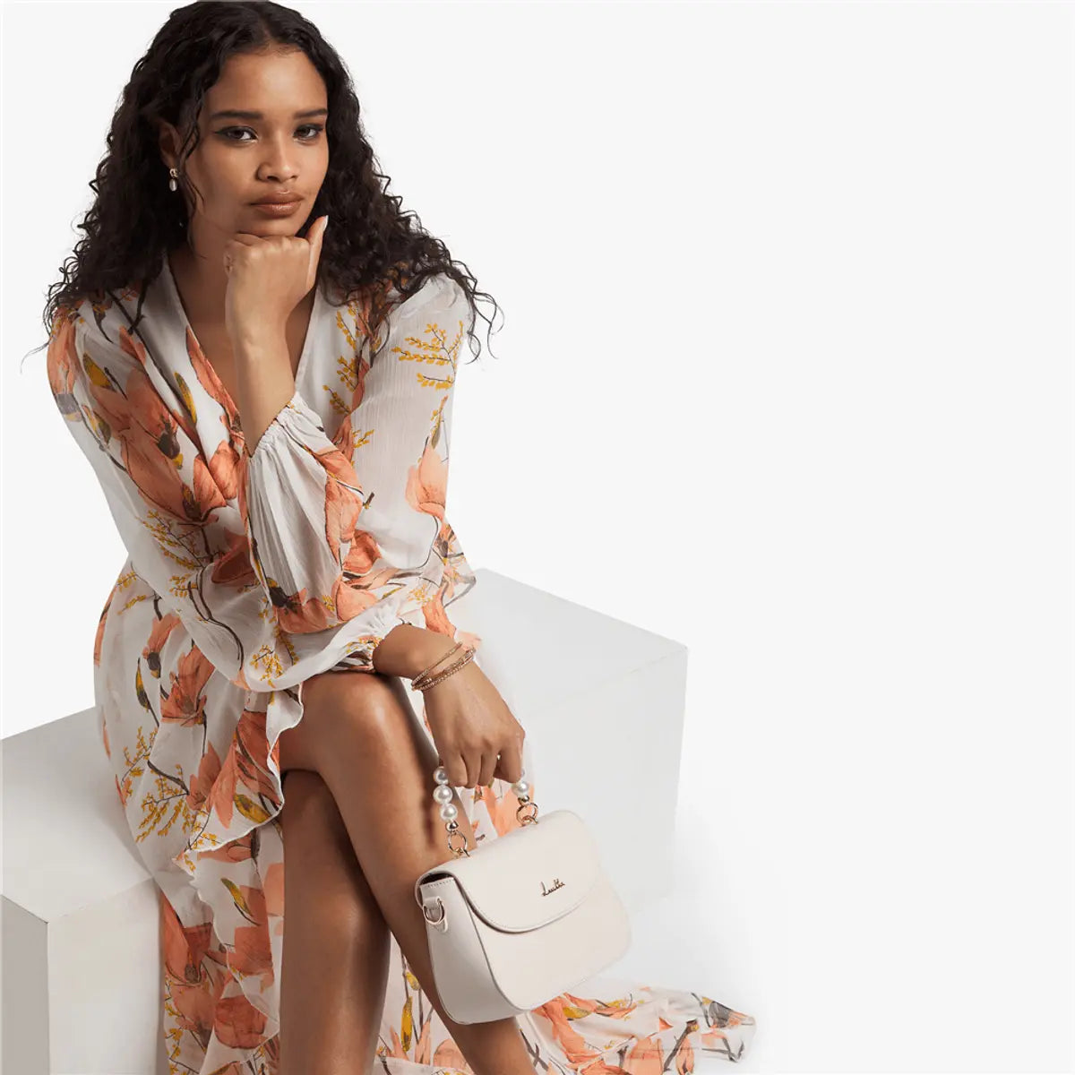 Pearl Handle Mini Crossbody Bag - Bellabags Luella