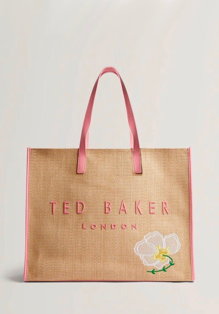 Women's FLORAFF-Floral Applique Extra Large Icon Bag Ted Baker South Africa Bellabags