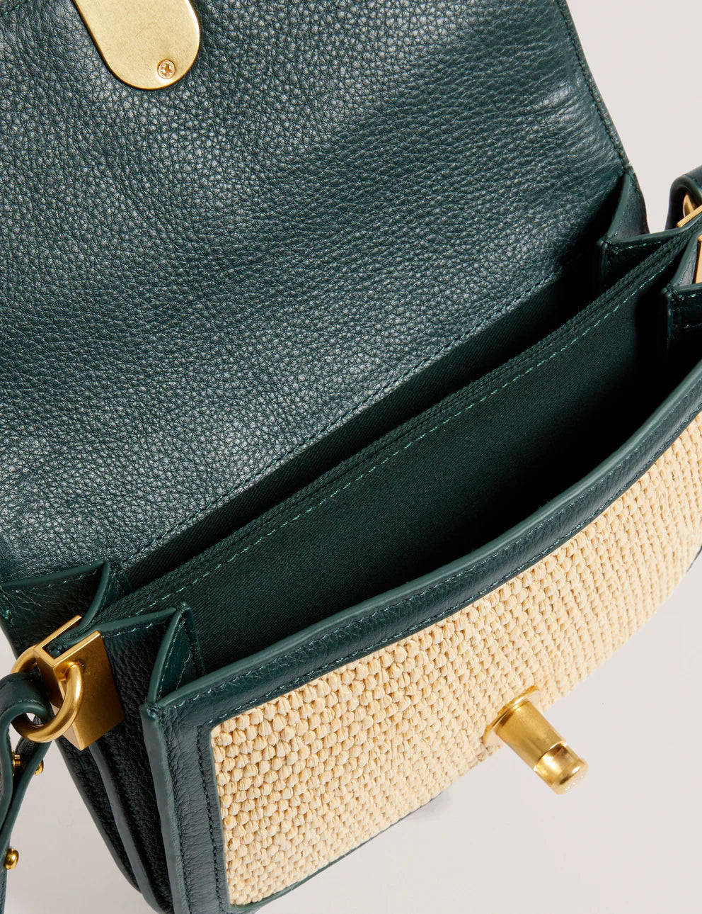 Women's KKASSIE-Twist Lock Small Raffia Crossbody Bag Ted Baker South Africa Bellabags