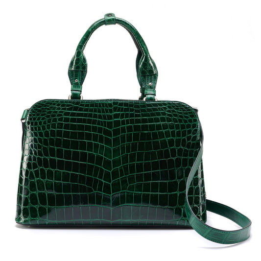 Green Lexington Crocodile Leather Business Bag Bellabags Bellabags