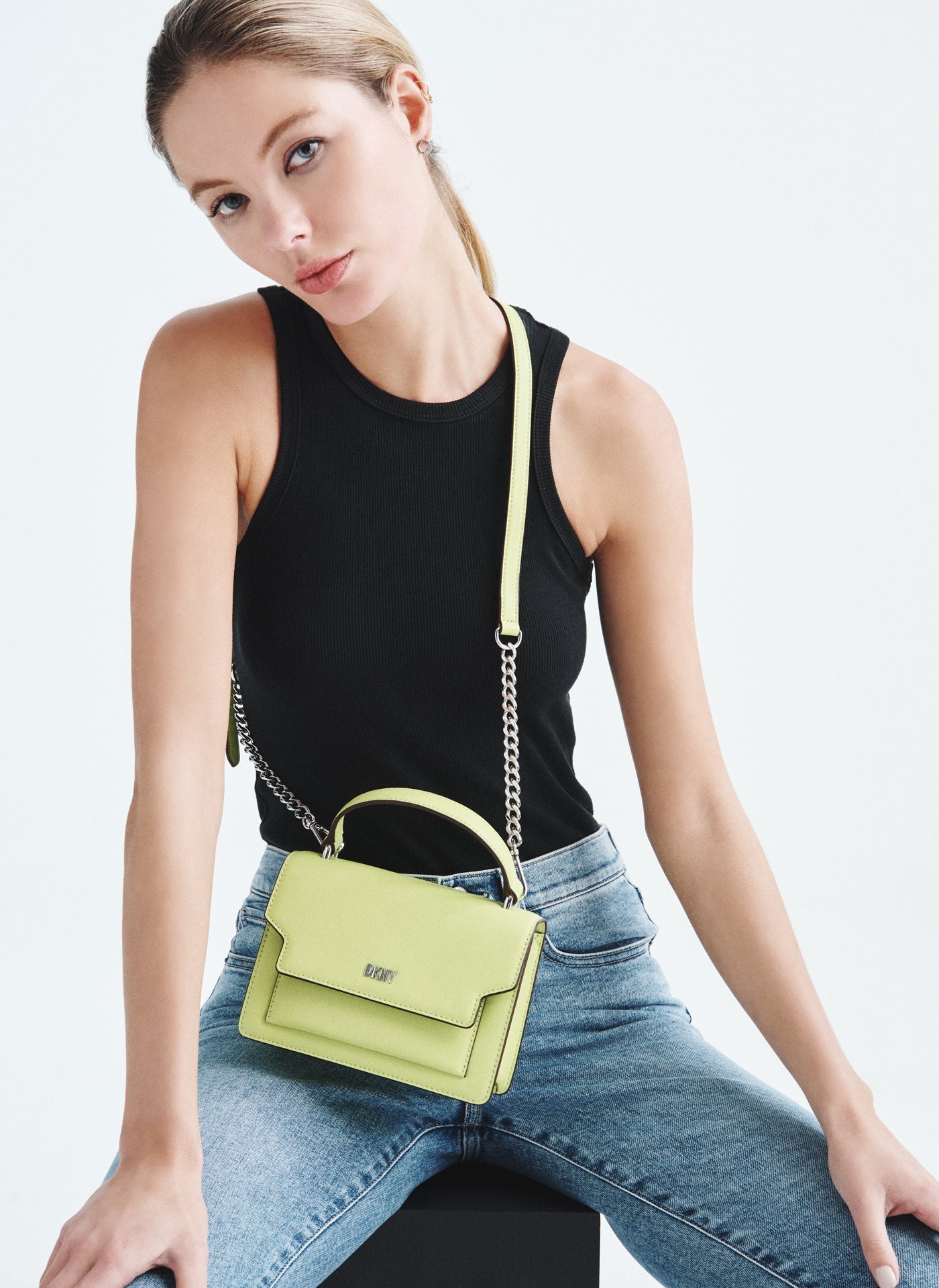 Millie Leather Top Handle Crossbody - By DKNY - Invoque