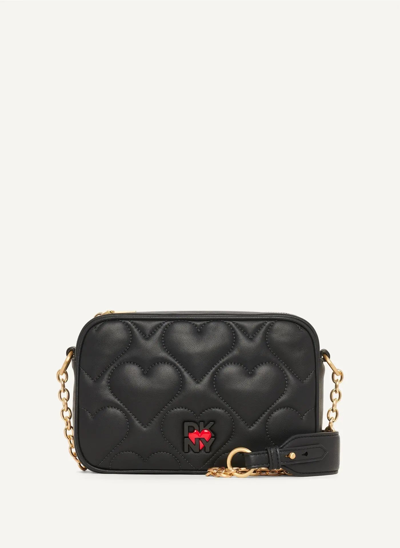 HEART OF NY QUILTED CAMERA BAG WITH CHAIN - Bellabags DKNY