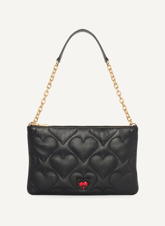 HEART OF NY QUILTED FLAT SHOULDER BAG - By DKNY - Invoque