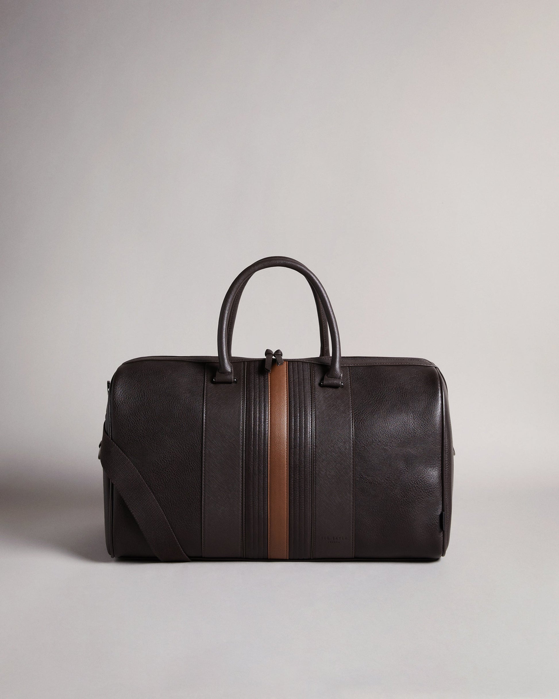 Men's Evyday-Striped Pu Holdall Brn-Choc Ted Baker South Africa