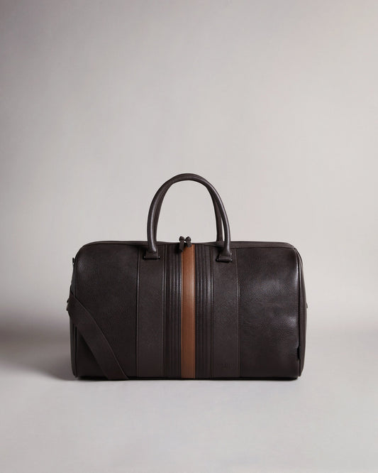 Men's Evyday-Striped Pu Holdall Brn-Choc Ted Baker South Africa