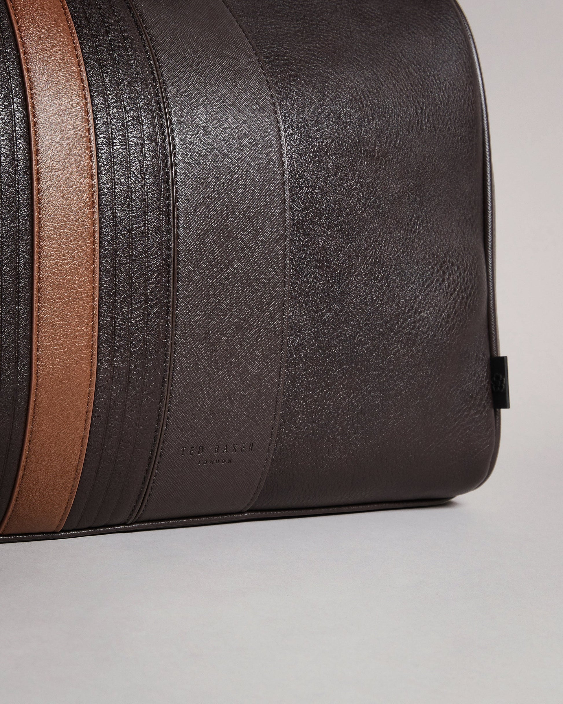 Men's Evyday-Striped Pu Holdall Brn-Choc Ted Baker South Africa