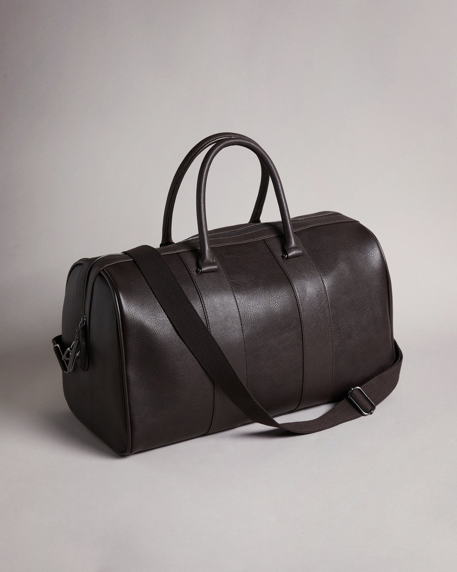 Men's Evyday-Striped Pu Holdall Brn-Choc Ted Baker South Africa