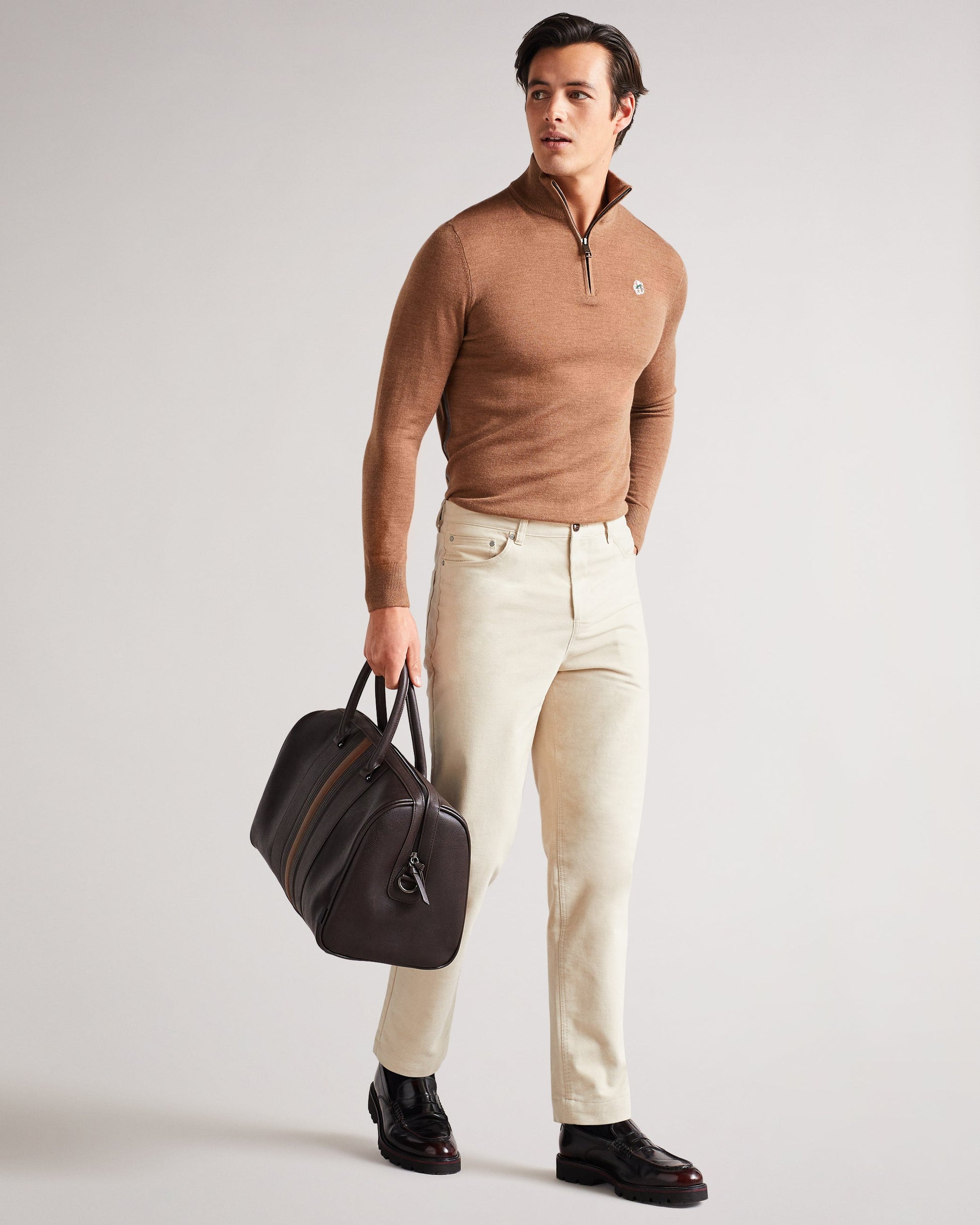 Men's Evyday-Striped Pu Holdall Brn-Choc Ted Baker South Africa