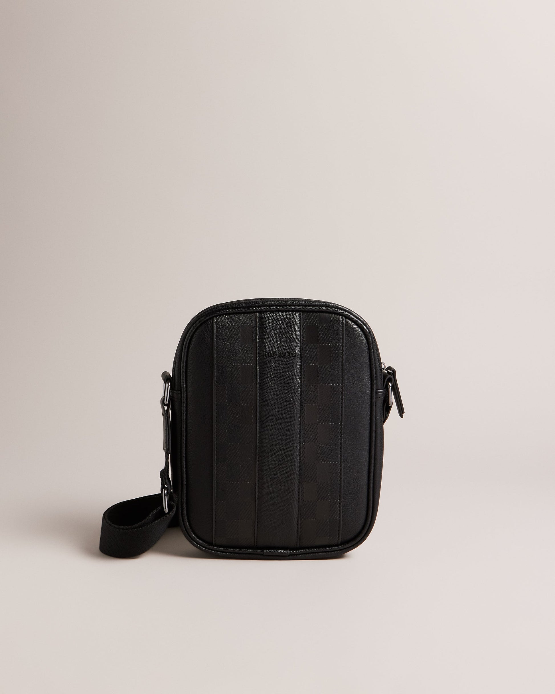 Men's Waydon-House Check Pu Flight Bag Black Ted Baker South Africa