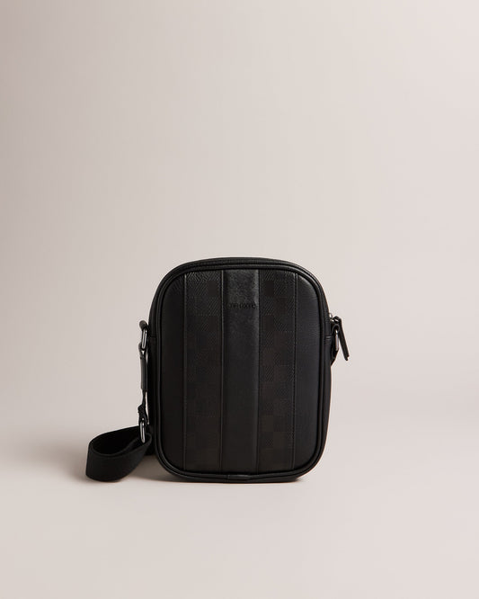 Men's Waydon-House Check Pu Flight Bag Black Ted Baker South Africa