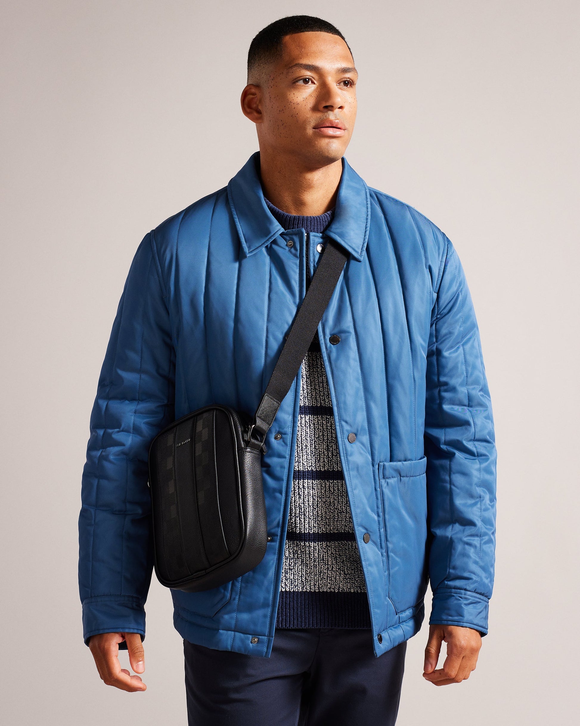 Men's Waydon-House Check Pu Flight Bag Black Ted Baker South Africa