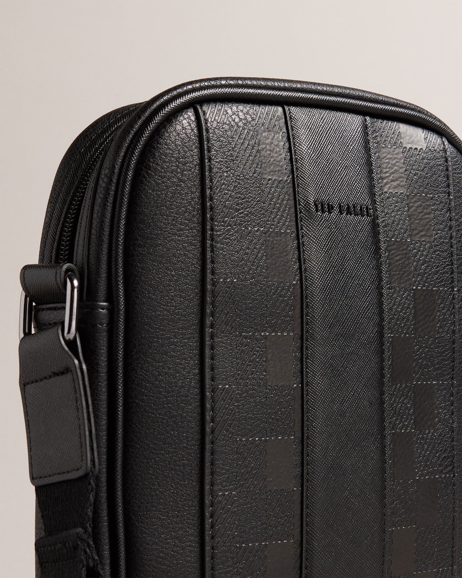 Men's Waydon-House Check Pu Flight Bag Black Ted Baker South Africa