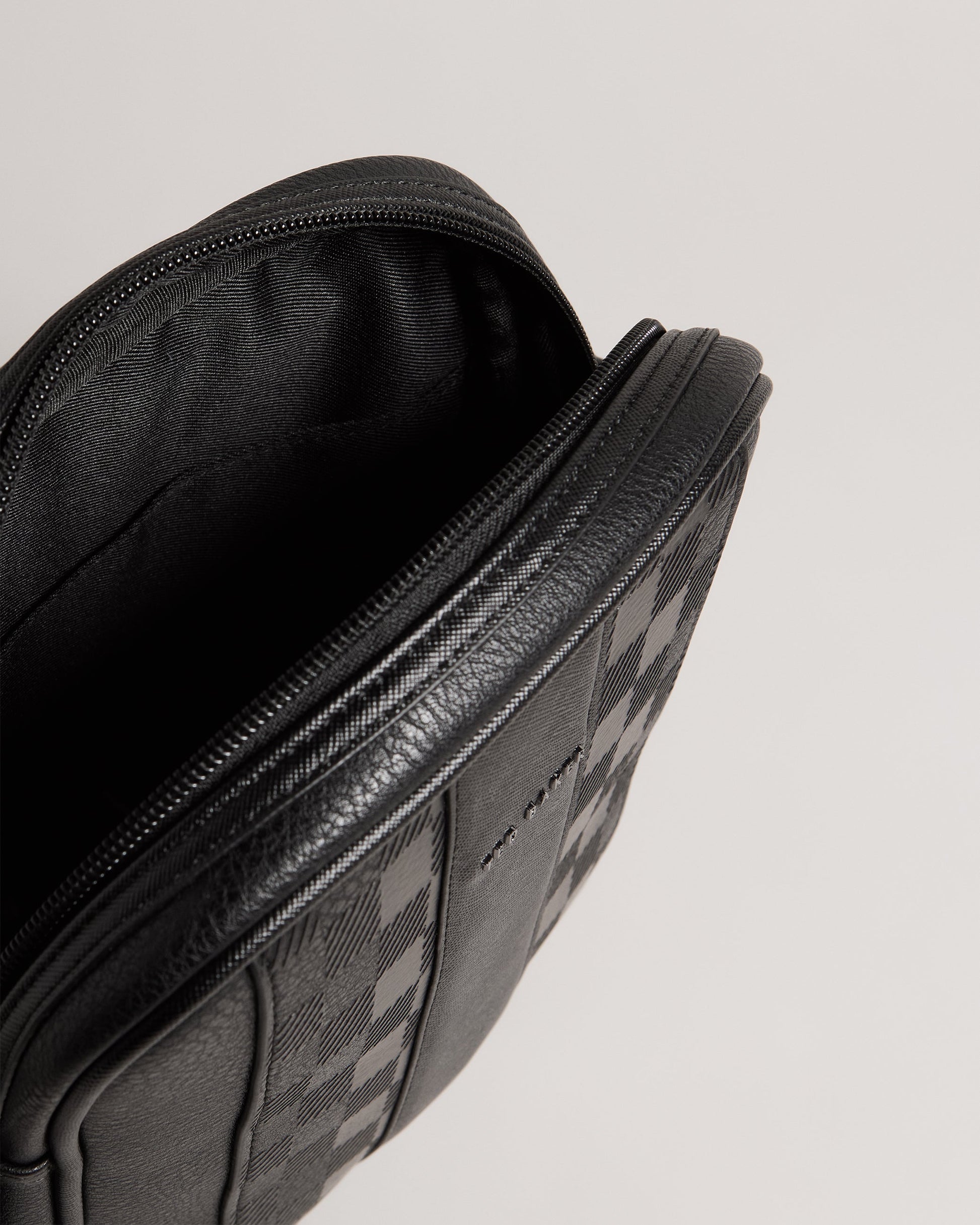 Men's Waydon-House Check Pu Flight Bag Black Ted Baker South Africa