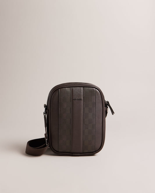 Men's Waydon-House Check Pu Flight Bag Brn-Choc Ted Baker South Africa