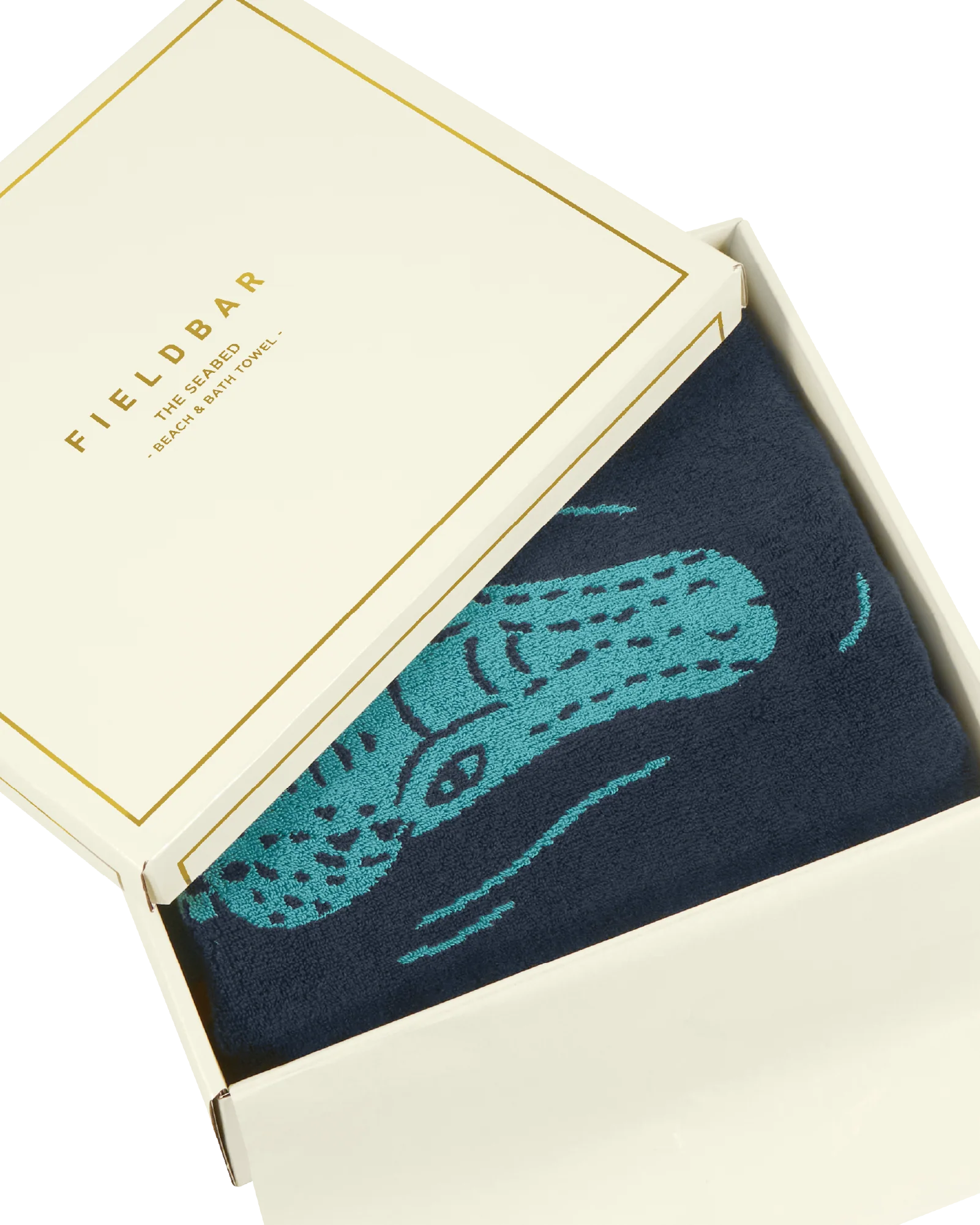 Seabed Beach & Bath Towel / Sea Boat Blue