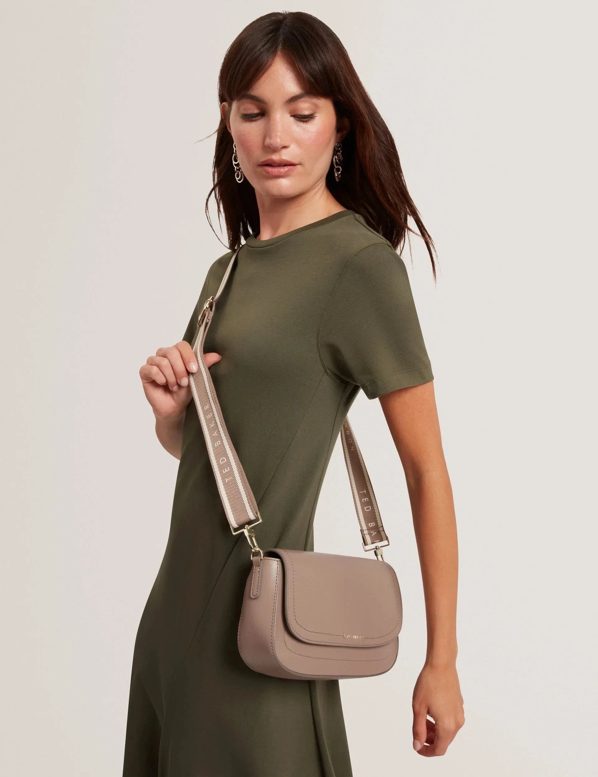 LOUIIZE: Webbing Leather Flapover Crossbody Bag Ted Baker South Africa