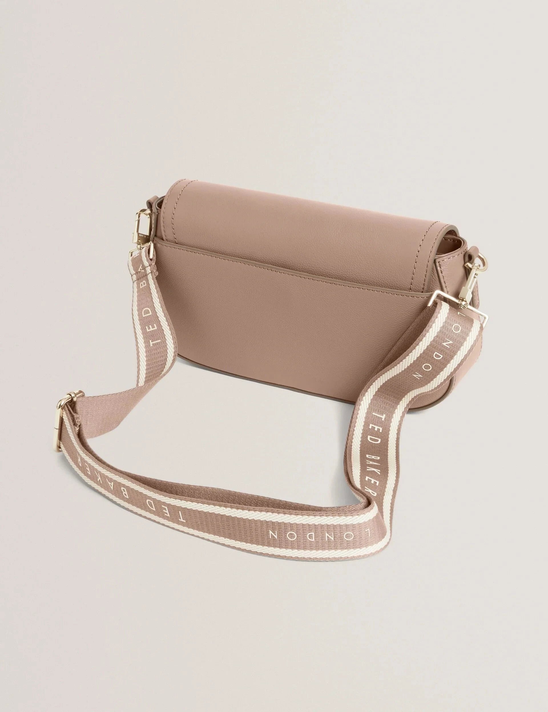 LOUIIZE: Webbing Leather Flapover Crossbody Bag Ted Baker South Africa