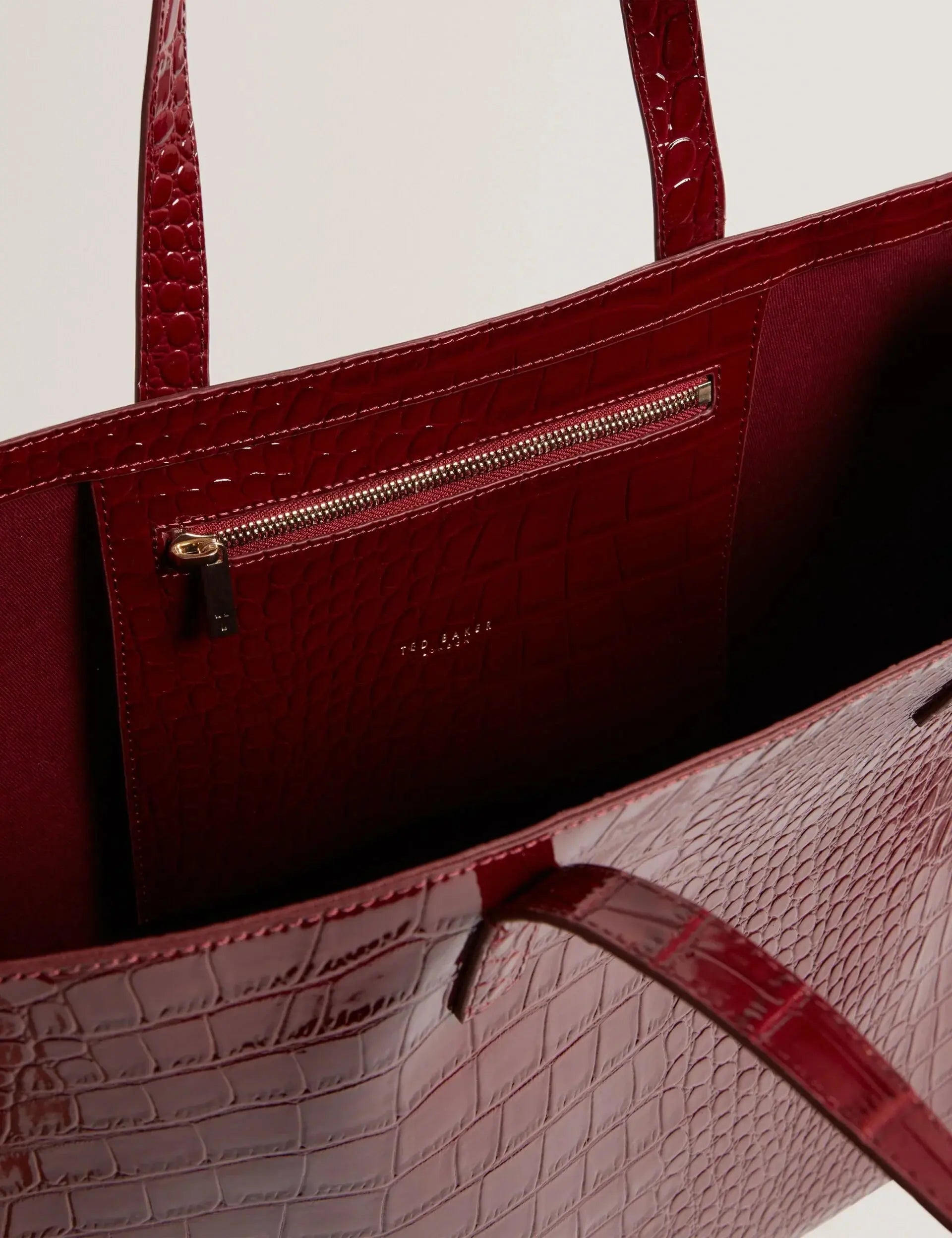 WELLMA: Croc Effect Extra Large Icon Bag - Bellabags Ted Baker