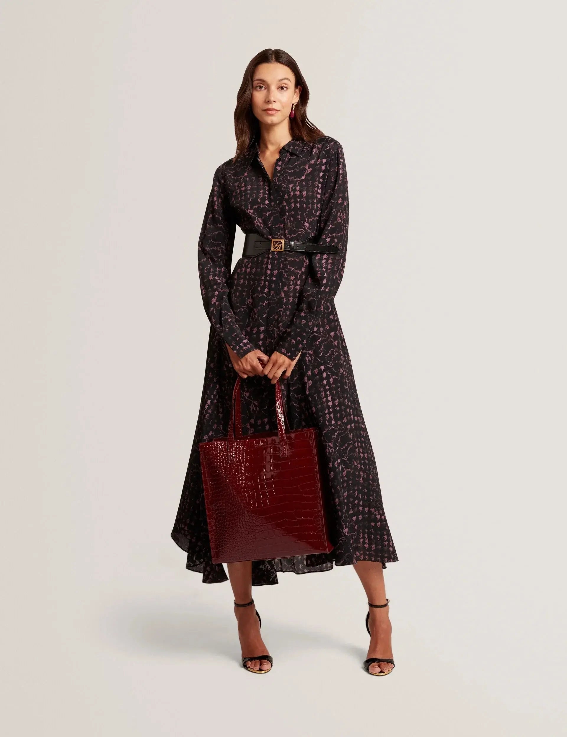 WENELLA: Croc Effect Large Icon Bag - Bellabags Ted Baker