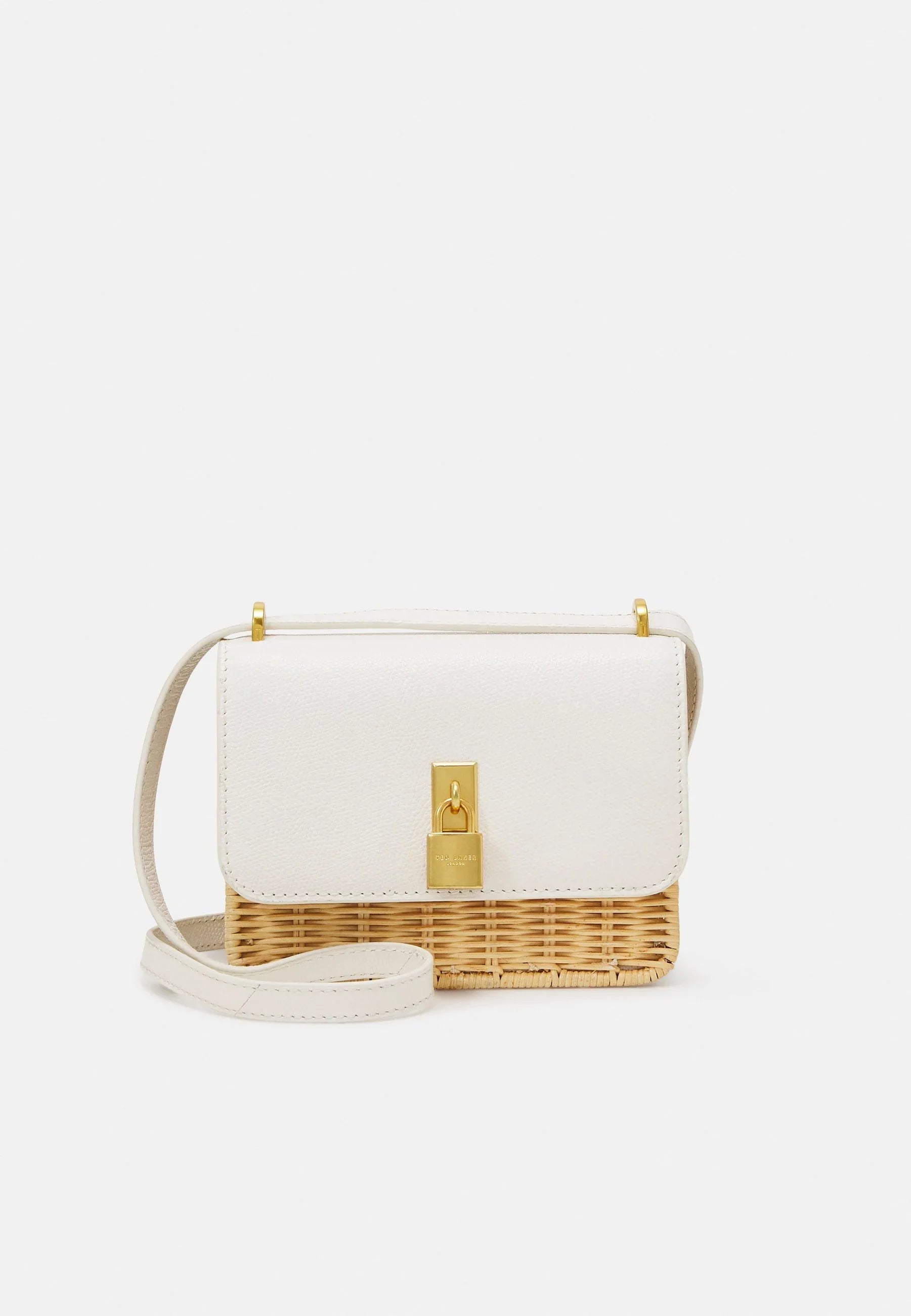 Women's REEGENT-Padlock Detail Rattan Xbody Bag Ecru Ted Baker South Africa Bellabags
