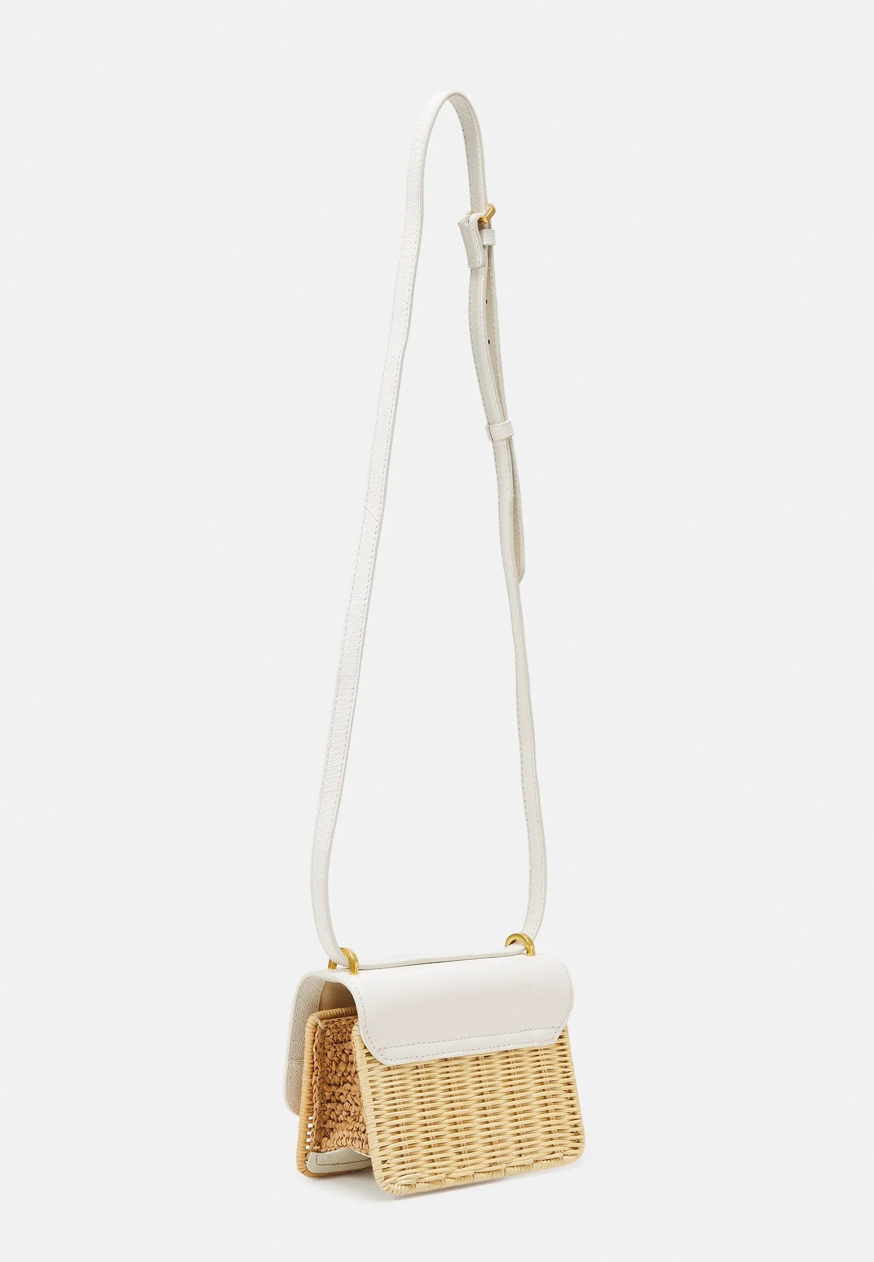 Women's REEGENT-Padlock Detail Rattan Xbody Bag Ecru Ted Baker South Africa Bellabags