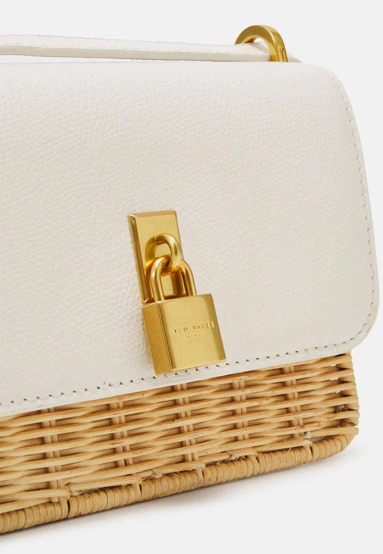 Women's REEGENT-Padlock Detail Rattan Xbody Bag Ecru Ted Baker South Africa