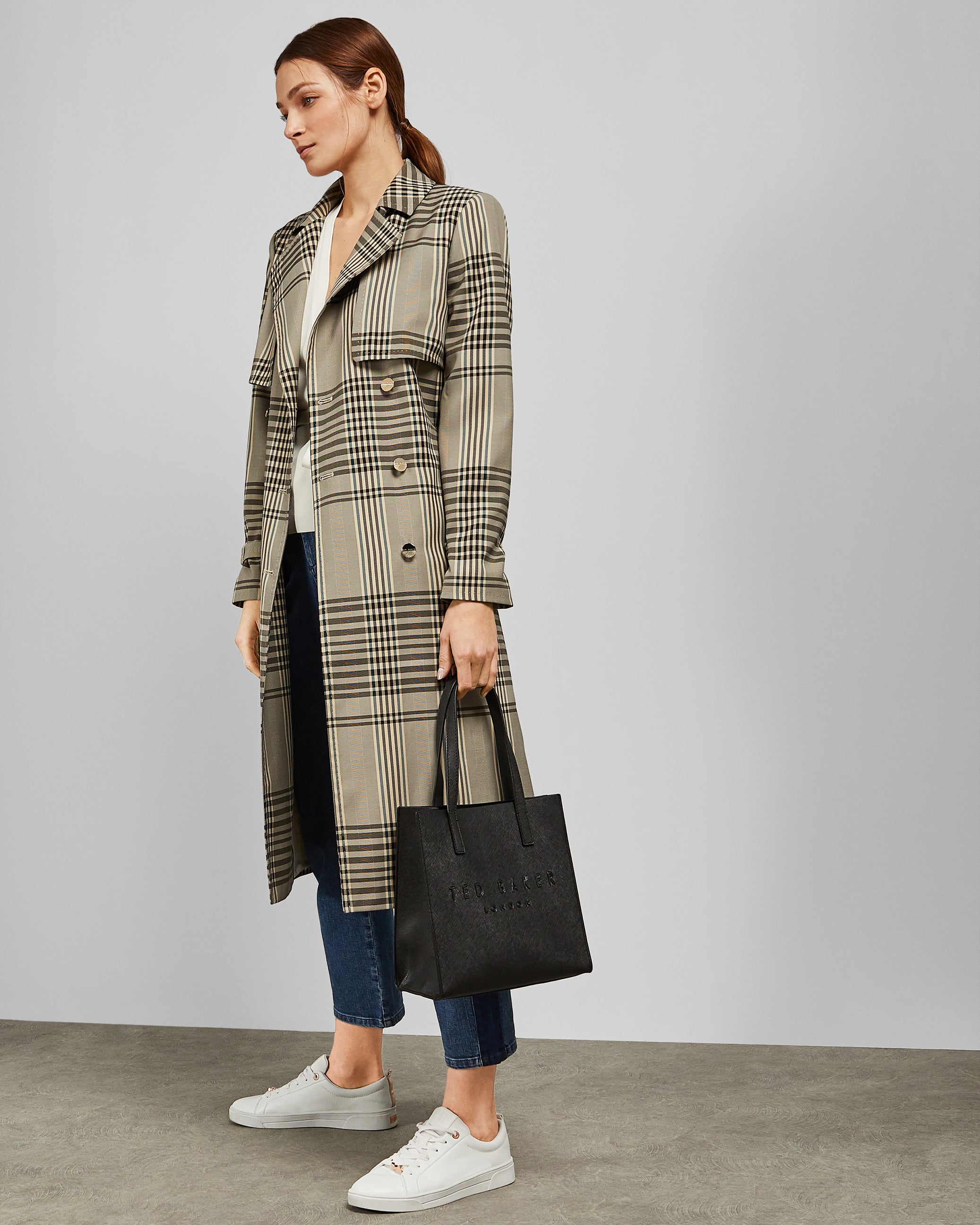 Women's Seacon-Crosshatch Small Icon Bag Black Ted Baker South Africa Bellabags