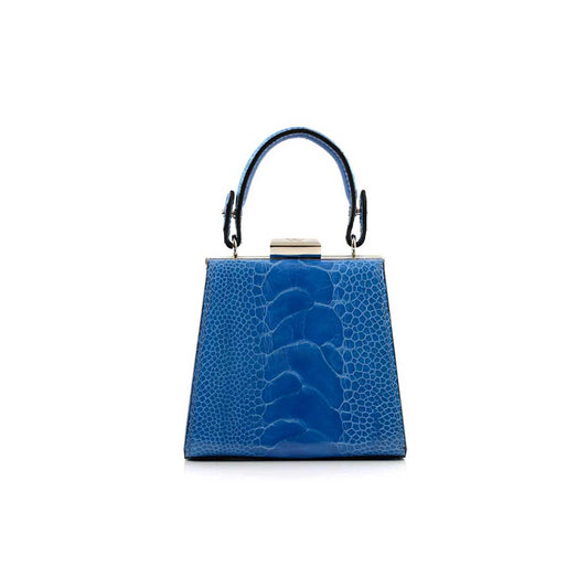 Blue Vegas Ostrich Leg Leather Micro Bag Bellabags Bellabags