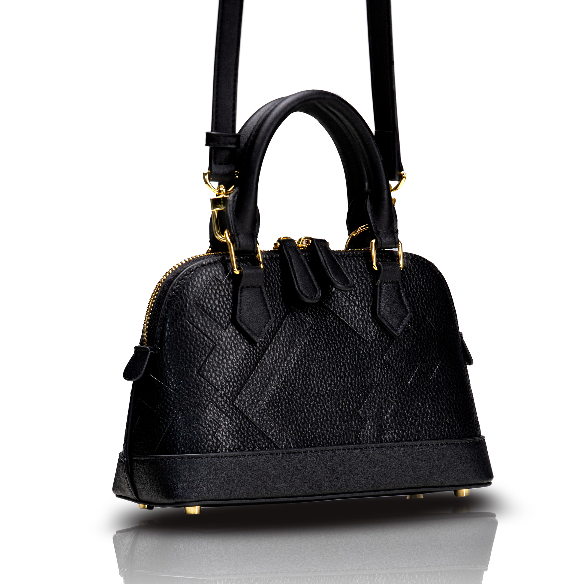 EMBOSSED DOME BAG - BLACK - By GALXBOY - Invoque