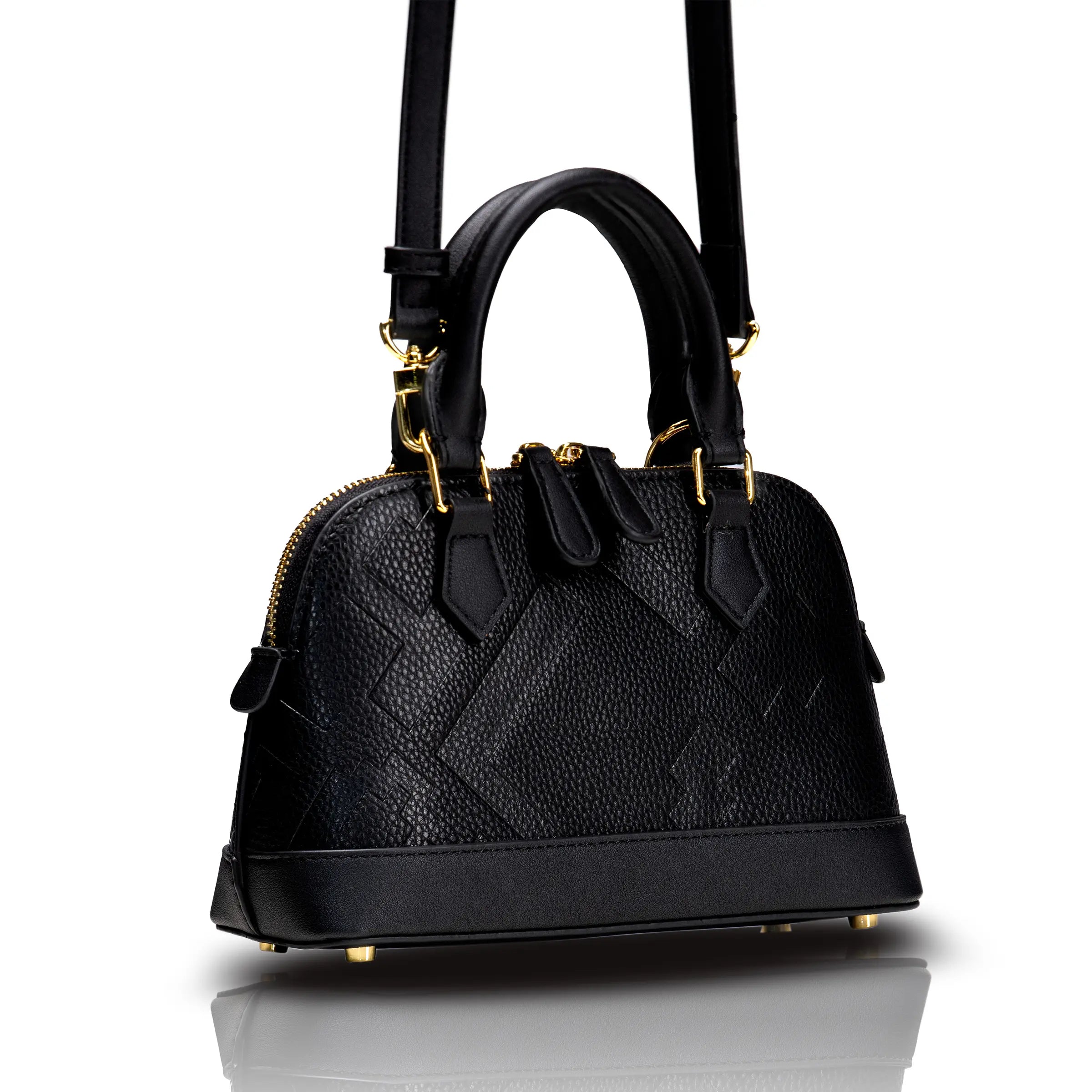 EMBOSSED DOME BAG - BLACK - Bellabags GALXBOY