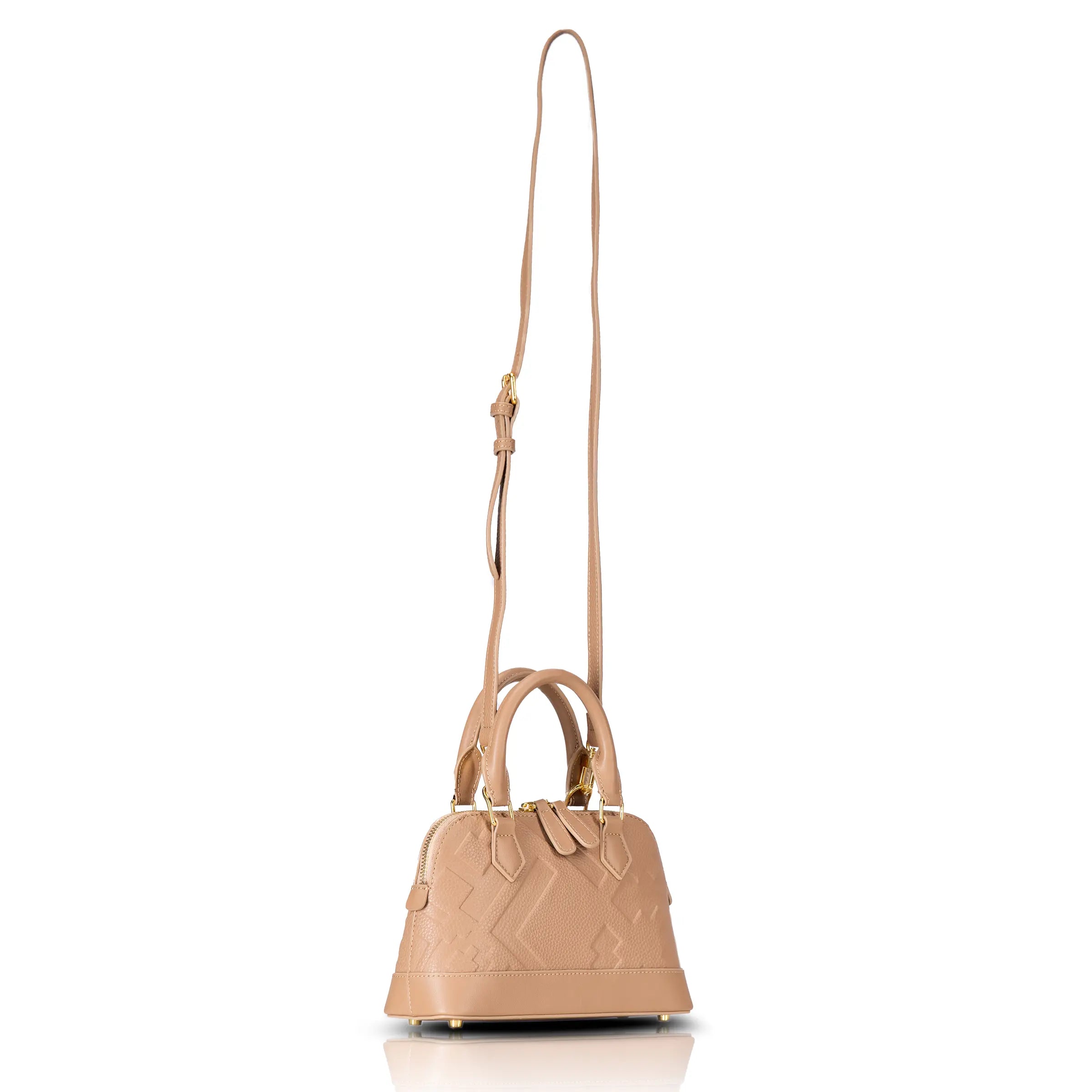 EMBOSSED DOME BAG - BEIGE - Bellabags GALXBOY