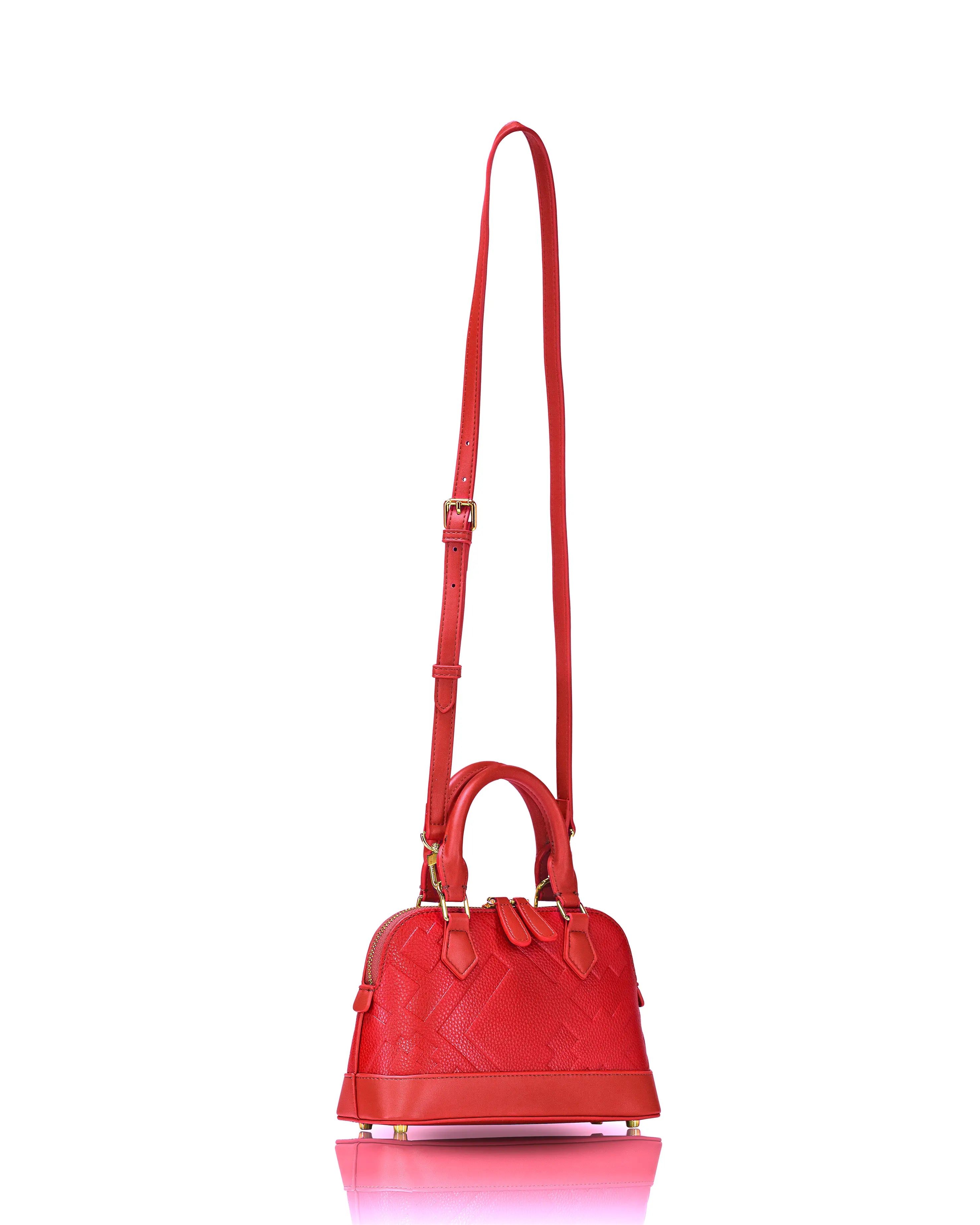 EMBOSSED DOME BAG - RED - Bellabags GALXBOY