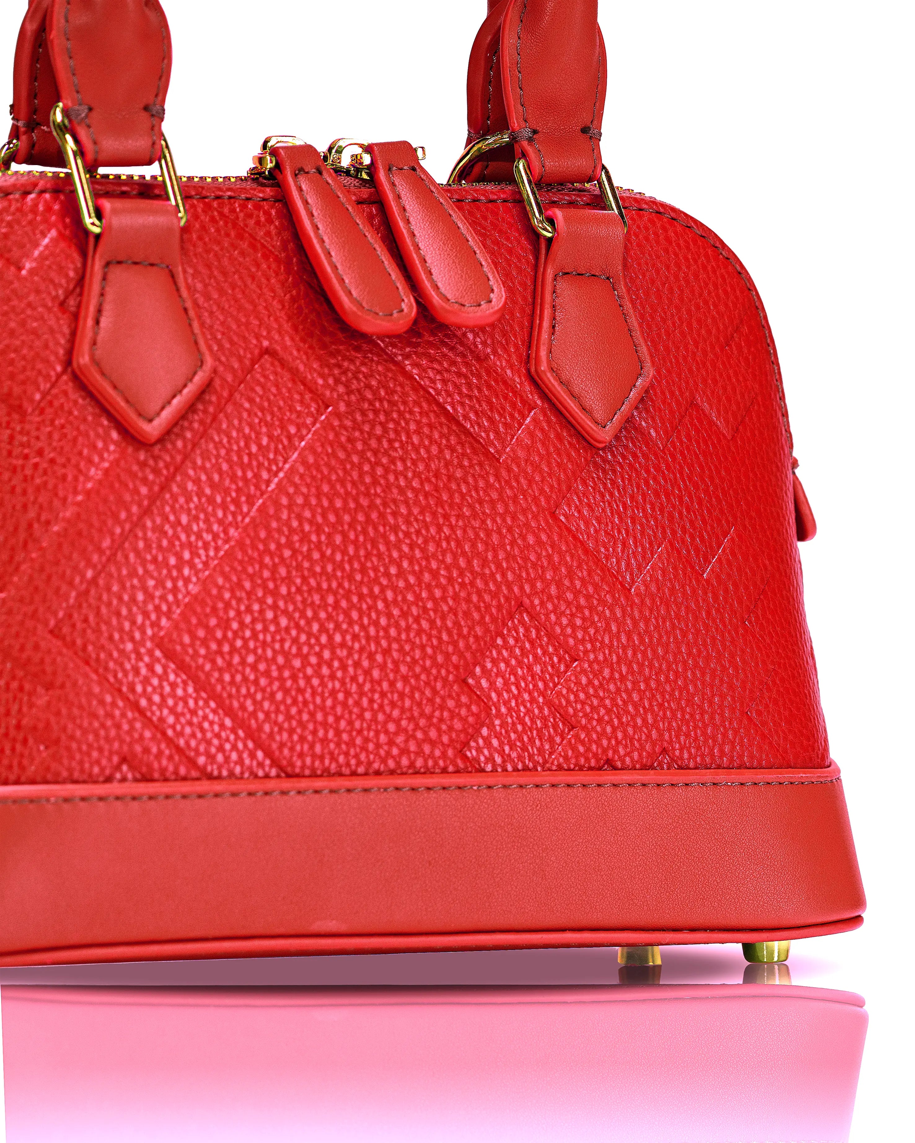 EMBOSSED DOME BAG - RED - Bellabags GALXBOY